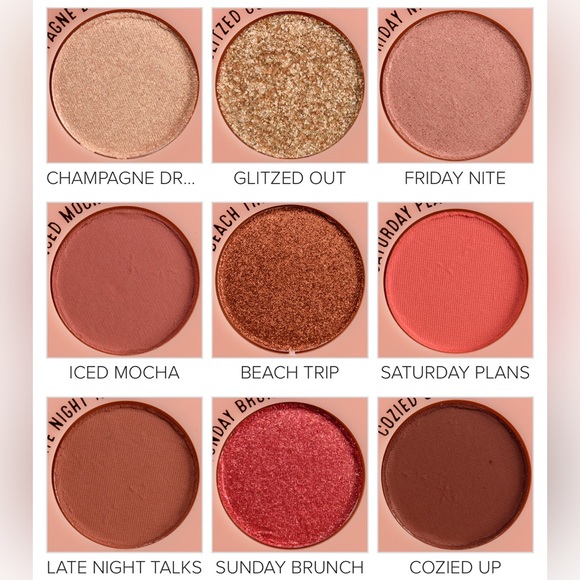 ColourPop Weekend Mood Pressed Powder Eye Shadow Palette Neutrals & Corals NIB - Picture 9 of 13